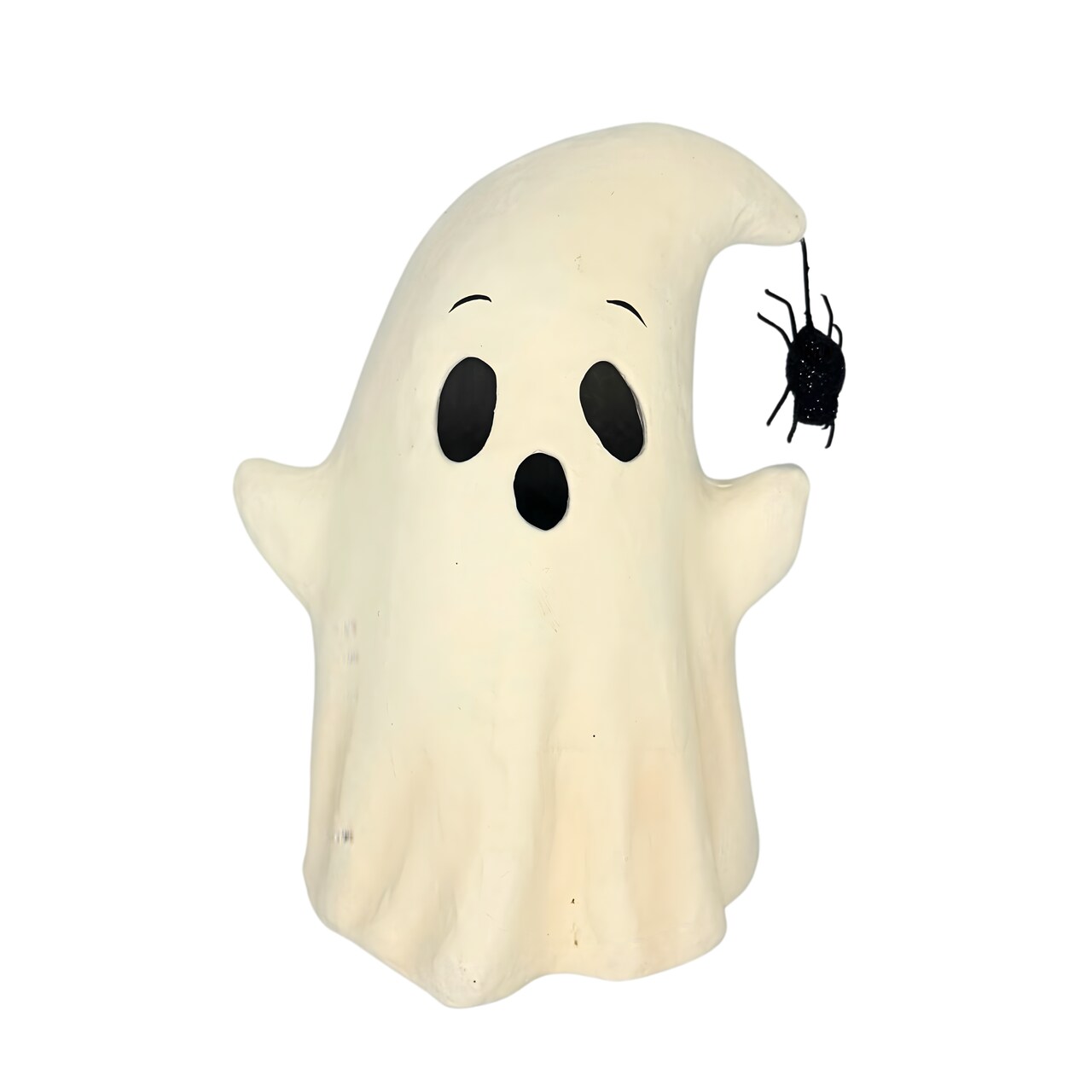 Bethany Lowe Halloween: Luminary Boo Ghost with Spider Figurine